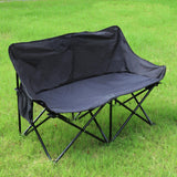 Maxbell Double Camping Chair Camping Folding Chair for Sporting Events Travel Picnic Black