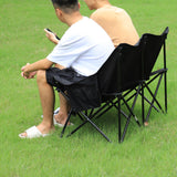 Maxbell Double Camping Chair Camping Folding Chair for Sporting Events Travel Picnic Black