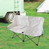 Maxbell Double Camping Chair Camping Folding Chair for Sporting Events Travel Picnic White