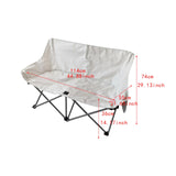 Maxbell Double Camping Chair Camping Folding Chair for Sporting Events Travel Picnic White