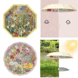 Maxbell Oil Paper Umbrella Strong Compact Folding Umbrella for Anniversaries Walking Pink