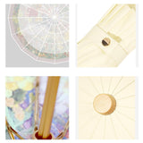 Maxbell Oil Paper Umbrella Strong Compact Folding Umbrella for Anniversaries Walking Pink