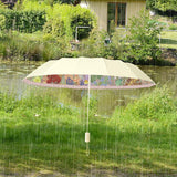Maxbell Oil Paper Umbrella Strong Compact Folding Umbrella for Anniversaries Walking Pink