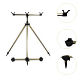 Maxbell Fishing Rod Tripod Tools Folding Tripod Stand Rod Rest for Rivers Lake Ponds