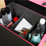 Maxbell Trolley Makeup Case Waterproof Portable Vanity Case for Home Women Traveling