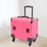 Maxbell Trolley Makeup Case Waterproof Portable Vanity Case for Home Women Traveling