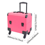 Maxbell Trolley Makeup Case Waterproof Portable Vanity Case for Home Women Traveling