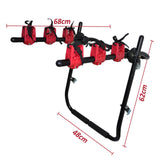 Maxbell 3 Bikes Trunk Mount Rack Bicycle Carrier Rack for Cars Rear Trucks Motorhome with Strap