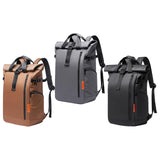 Maxbell Laptop Backpack Men Water Resistant Rucksack for Backpacking Shopping Travel Brown