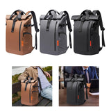Maxbell Laptop Backpack Men Water Resistant Rucksack for Backpacking Shopping Travel Brown
