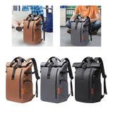 Maxbell Laptop Backpack Men Water Resistant Rucksack for Backpacking Shopping Travel Brown