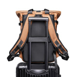 Maxbell Laptop Backpack Men Water Resistant Rucksack for Backpacking Shopping Travel Brown