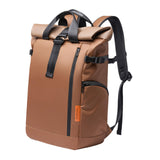 Maxbell Laptop Backpack Men Water Resistant Rucksack for Backpacking Shopping Travel Brown