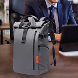 Maxbell Laptop Backpack Men Water Resistant Rucksack for Backpacking Shopping Travel Grey