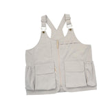 Maxbell Outdoor Camping Vest Photography Vest Barbecue Apron for Adults Yard Picnics Beige Gray