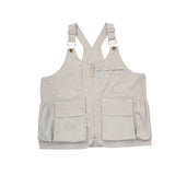 Maxbell Outdoor Camping Vest Photography Vest Barbecue Apron for Adults Yard Picnics Beige Gray