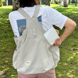 Maxbell Outdoor Camping Vest Photography Vest Barbecue Apron for Adults Yard Picnics Beige Gray