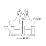 Maxbell Outdoor Camping Vest Photography Vest Barbecue Apron for Adults Yard Picnics Blue