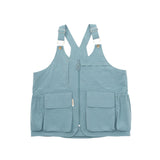 Maxbell Outdoor Camping Vest Photography Vest Barbecue Apron for Adults Yard Picnics Blue