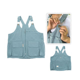 Maxbell Outdoor Camping Vest Photography Vest Barbecue Apron for Adults Yard Picnics Blue