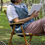 Maxbell Outdoor Camping Vest Photography Vest Barbecue Apron for Adults Yard Picnics Blue