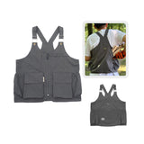 Maxbell Outdoor Camping Vest Photography Vest Barbecue Apron for Adults Yard Picnics Dark Gray