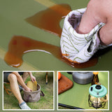 Maxbell Camping Table Mat Folding Silicone Table Cover for Barbecue Beach Countertop Green