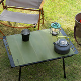 Maxbell Camping Table Mat Folding Silicone Table Cover for Barbecue Beach Countertop Green