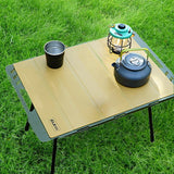 Maxbell Camping Table Mat Folding Silicone Table Cover for Barbecue Beach Countertop Khaki