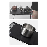 Maxbell Camping Table Mat Folding Silicone Table Cover for Barbecue Beach Countertop Black