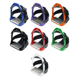 Maxbell 2Pcs Adults Stirrups Heavy Duty Horse Stirrups for Equestrian Saddle Outdoor Blue