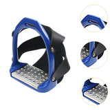 Maxbell 2Pcs Adults Stirrups Heavy Duty Horse Stirrups for Equestrian Saddle Outdoor Blue