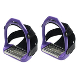 Maxbell 2Pcs Adults Stirrups Heavy Duty Horse Stirrups for Equestrian Saddle Outdoor Purple