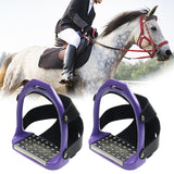 Maxbell 2Pcs Adults Stirrups Heavy Duty Horse Stirrups for Equestrian Saddle Outdoor Purple
