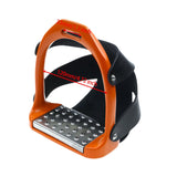 Maxbell 2Pcs Adults Stirrups Heavy Duty Horse Stirrups for Equestrian Saddle Outdoor Orange