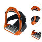 Maxbell 2Pcs Adults Stirrups Heavy Duty Horse Stirrups for Equestrian Saddle Outdoor Orange