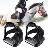 Maxbell 2Pcs Adults Stirrups Heavy Duty Horse Stirrups for Equestrian Saddle Outdoor Black