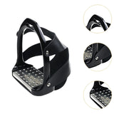 Maxbell 2Pcs Adults Stirrups Heavy Duty Horse Stirrups for Equestrian Saddle Outdoor Black