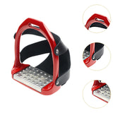Maxbell 2Pcs Adults Stirrups Heavy Duty Horse Stirrups for Equestrian Saddle Outdoor Red