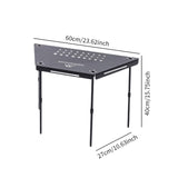 Maxbell Camping Table Beach Table Compact Outdoor Table for Garden Backyard Black