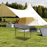 Maxbell Camping Table Beach Table Compact Outdoor Table for Garden Backyard Black