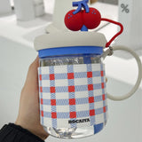 Maxbell 650ml Gift Creative Cherry Water Bottle for Sports Outdoor Activities Hiking