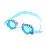 Maxbell Kids Swim Goggles Adjustable Silicone Strap Swimming Glasses for Girls Beach Light Blue