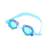 Maxbell Kids Swim Goggles Adjustable Silicone Strap Swimming Glasses for Girls Beach Light Blue