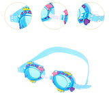 Maxbell Kids Swim Goggles Adjustable Silicone Strap Swimming Glasses for Girls Beach Light Blue