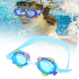 Maxbell Kids Swim Goggles Adjustable Silicone Strap Swimming Glasses for Girls Beach Light Blue