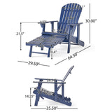 Maxbell Reclining Adirondack Chair Modern Folding Patio Chair for Backyard Lawn Deck