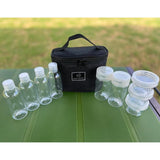 Maxbell 9Pcs Camping Spice Jars with Bag Spice Containers for Travel Outdoor Camping