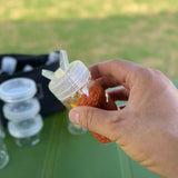 Maxbell 9Pcs Camping Spice Jars with Bag Spice Containers for Travel Outdoor Camping