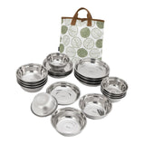 Maxbell 20Pcs Camping Tableware Plates Bowls Set for Home Backpacking Outdoor Dining